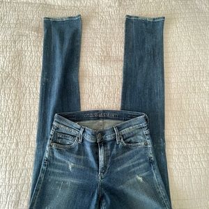 👖 Citizens of Humanity Ava Low Rise Straight Leg Ripped Jeans Size 27
